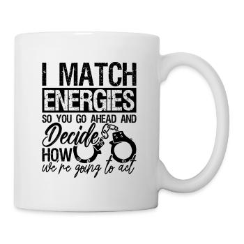 Je fais correspondre les énergies aux agents correctionnels de probation - Mug blanc - blanc - Droite