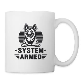 System Armed Police Dog Canine Malinois Lover - Tasse - Weiß - Rechts