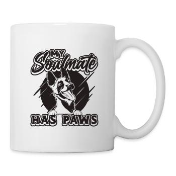 My Soulmate Has Paws Police Dog Malinois Lover - Tasse - Weiß - Rechts
