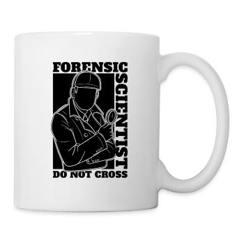 Forensic Scientist Do Not Cross Crime Scene - Mug - white - Right