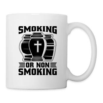 Smoking Or Non Smoking Embalmer Funeral Embalmers - Mug - white - Right