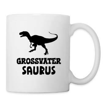 Grossvater Saurus Grosspapi Opa Schweiz - Tasse - Weiß - Rechts