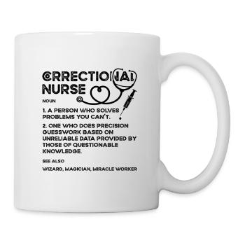 Infirmière correctionnelle Personne qui résout les problèmes correctionnels - Mug blanc - blanc - Droite