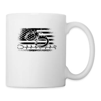Cuffs Heartbeat Thin Silver Correctional Nurses - Tasse - Weiß - Rechts