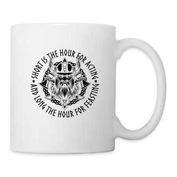 Short Is The Hour Valknut Norse Mythology Lover - Tasse - Weiß - Rechts
