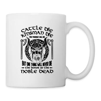 Cattle Die Kinsman Pagan Norse Mythology Lover - Tasse - Weiß - Rechts
