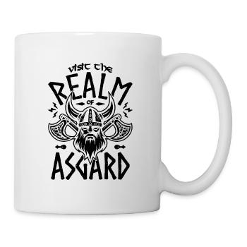 Visit the Realm Viking Runes Norse Mythology Lover - Tasse - Weiß - Rechts