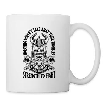 S’inquiéter ne prend pas d’amant de la mythologie des runes mystiques - Mug blanc - blanc - Droite