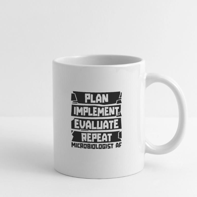 Plan Implement Evaluate Scientist Microbiologists Mug