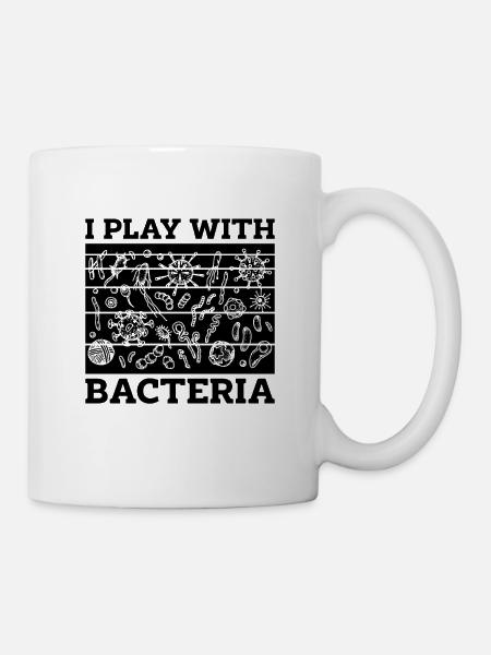 Je joue avec les bactéries rétro docteur microbiologistes - Mug blanc - blanc