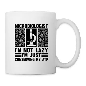 Microbiologiste Je ne suis pas paresseux Je suis juste biologiste - Mug blanc - blanc - Droite