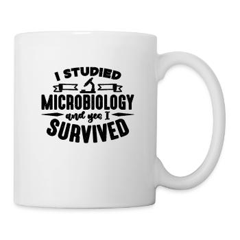 I Studied Microbiology MIcroscope Microbiologists - Mug - white - Right