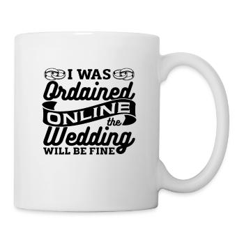 J’ai été ordonné conseiller en ligne célébrant de mariage - Mug blanc - blanc - Droite