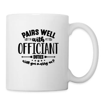 Pairs Well With Counselor Pastor Wedding Officiant - Mug - white - Right