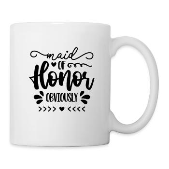 Demoiselle d’honneur évidemment Demoiselle d’honneur de mariage - Mug blanc - blanc - Droite