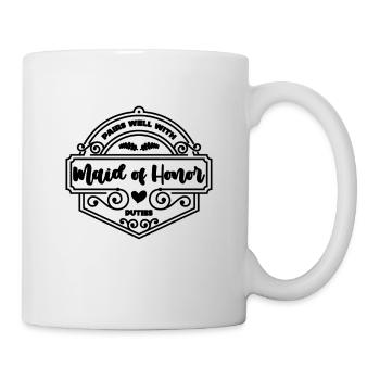 Pairs Well With Maid Wedding Party Maid Of Honors - Tasse - Weiß - Rechts