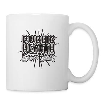 Public Health Saves Lives Nurses Healthcare Worker - Mug - white - Right