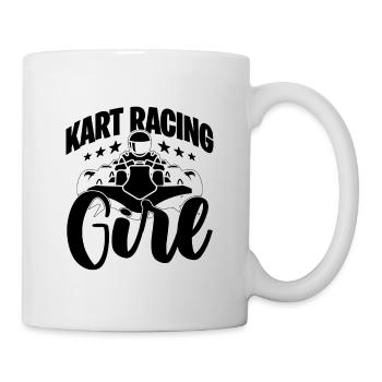 Kart Racing Girl Racetrack Motorsport Kart Racer - Mug blanc - blanc - Droite