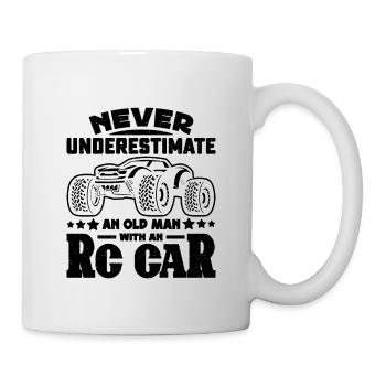 Never Underestimate An Old Man Model Car RC Racer - Mug - white - Right