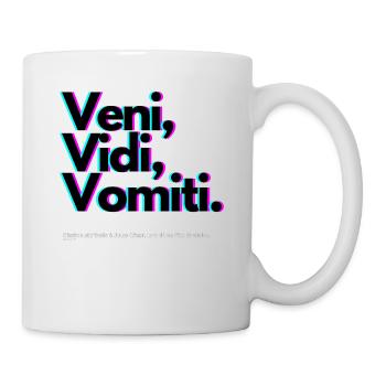 Citation Drôle de Jules César - Veni, Vidi, Vomiti - Mug blanc - blanc - Droite