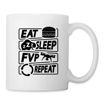 Eat Sleep Fpv Repeat Remote Control Drone Racer - Mug - white - Right