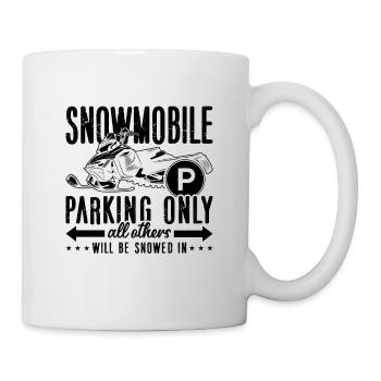 Snowmobile Parking Only Mountain Snowmobile Racer - Tasse - Weiß - Rechts