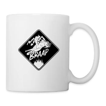 Braap Mountain Snowmobile Riding Snowmobile Racer - Tasse - Weiß - Rechts