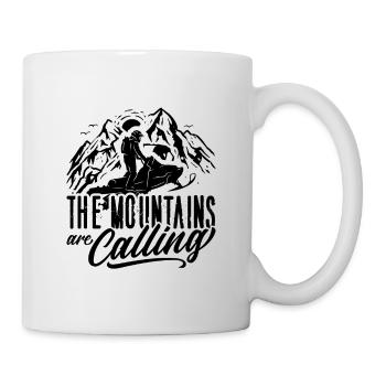 The Mountains Are Winter Sports Snowmobile Racer - Tasse - Weiß - Rechts