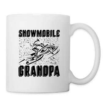 Snowmobile Grandpa Winter Sports Snowmobile Racer - Tasse - Weiß - Rechts
