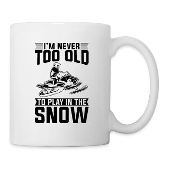 Je ne suis jamais trop vieux pour un vieux coureur de motoneige de montagne - Mug blanc - blanc - Droite
