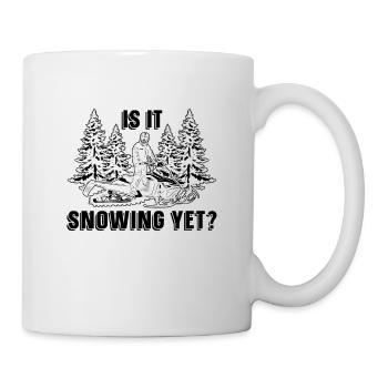 Is It Snowing Yet Winter Sports Snowmobile Racer - Mug - white - Right