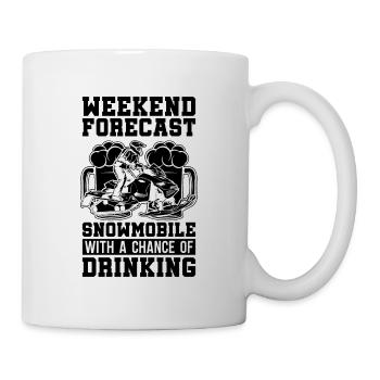 Prévisions de fin de semaine Motorsport Snowmobile Racer - Mug blanc - blanc - Droite