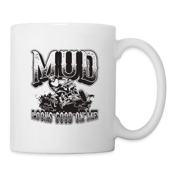 Mud Looks Good On Me Race Roadtrip Off-Road Racer - Mug - white - Right