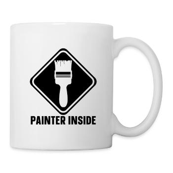 Peintre à l’intérieur Pinceau Artisans Peintres - Mug blanc - blanc - Droite