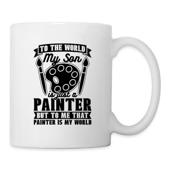 To The World My Son Is Just A Paint Brush Painters - Mug - white - Right
