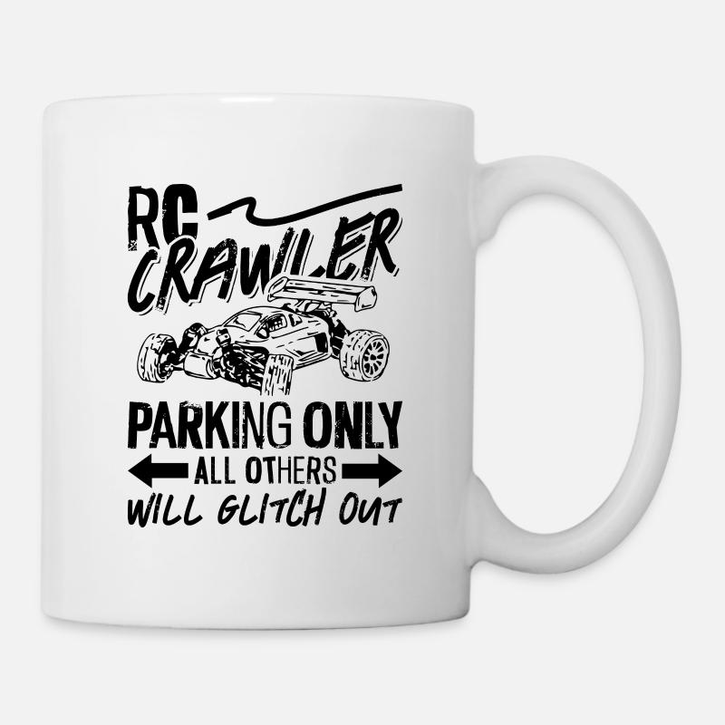 RC Crawler Parking Only Retro Model Car RC Racer - Tasse - Weiß