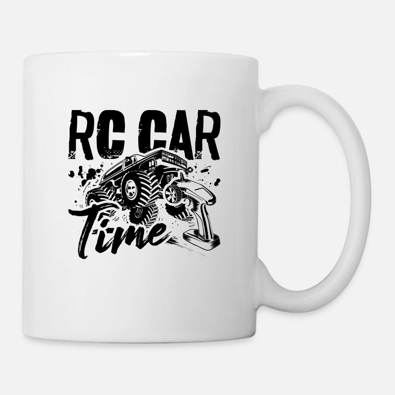 RC Car Time aime la voiture radiocommandée RC Racer - Mug blanc - blanc