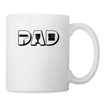 Dad Craftsmanship Loves Paint Roller Painters - Mug - white - Right