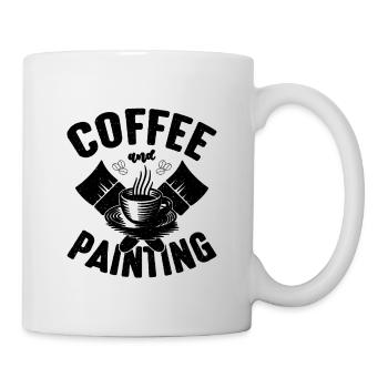 Café et peinture Artisanat Peintres de peinture - Mug blanc - blanc - Droite