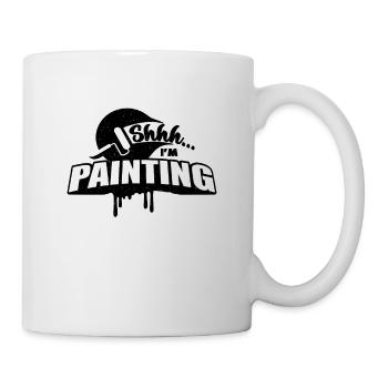 Chut, je peins aime les peintres artisanaux - Mug blanc - blanc - Droite