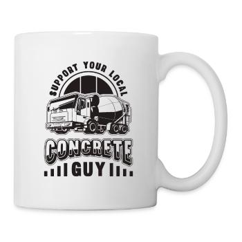 Soutenez vos finisseurs locaux de béton de ciment rétro - Mug blanc - blanc - Droite
