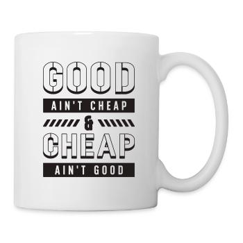 Good Ain’t Cheap & Finisseurs de béton de construction - Mug blanc - blanc - Droite
