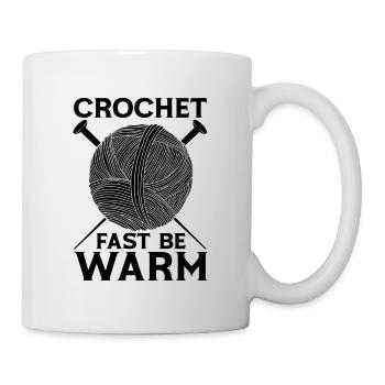 Crochet Fast Be Warm Needlework Crochet Lover - Mug - white - Right