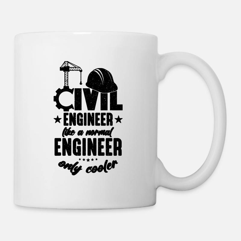 Ingénieur civil comme un ingénieur civil de la construction - Mug blanc - blanc