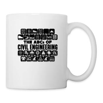 The ABCs Of Civil Engineer Construction Engineers - Mug - white - Right