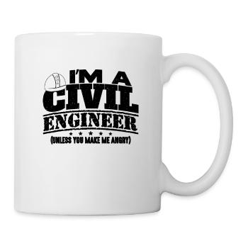Je suis un entrepreneur en génie civil Ingénieurs civils - Mug blanc - blanc - Droite