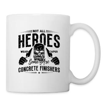 Tous les héros ne portent pas de capes Mason Concrete Finishers - Mug blanc - blanc - Droite