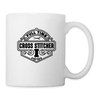 Amateur de point de croix à temps plein - Mug blanc - blanc - Droite