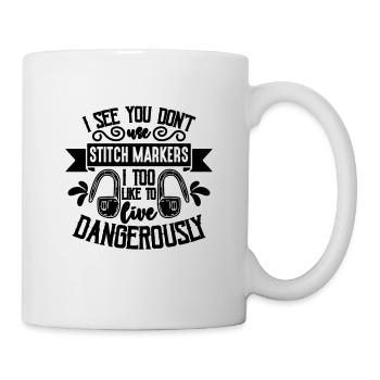 Je vois que tu n’utilises pas le tricot à point de croix Lover Lover - Mug blanc - blanc - Droite