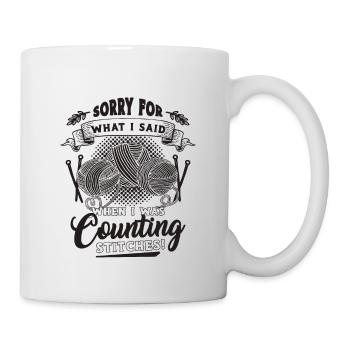 Je suis désolé pour ce que je fabrique Yarn Crochet Lover - Mug blanc - blanc - Droite